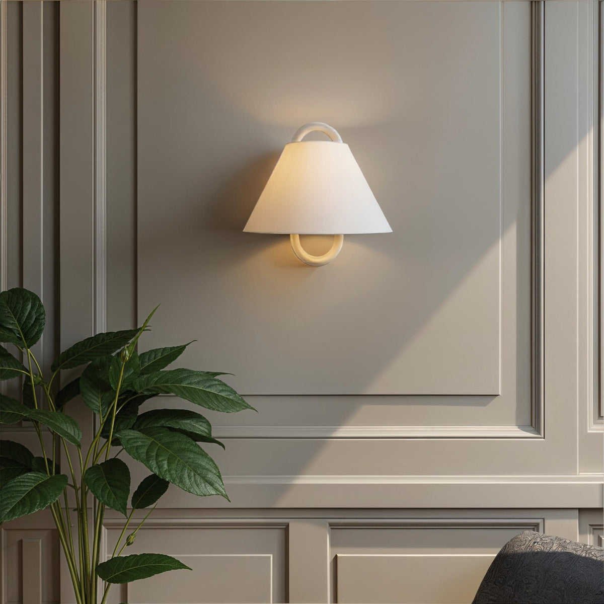 Crystorama Jojo 1-Light Wall Sconce Matte White - lifestyle