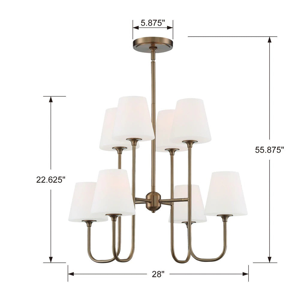 Keenan 8-Light Vibrant Gold Chandelier