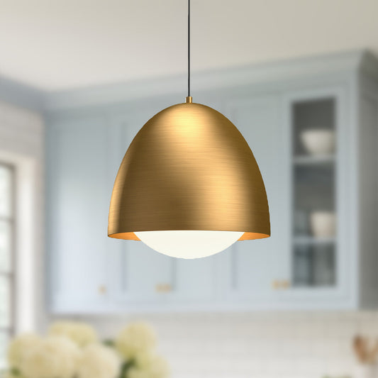 Kenji 16" Opal Glass 1-Light Pendant