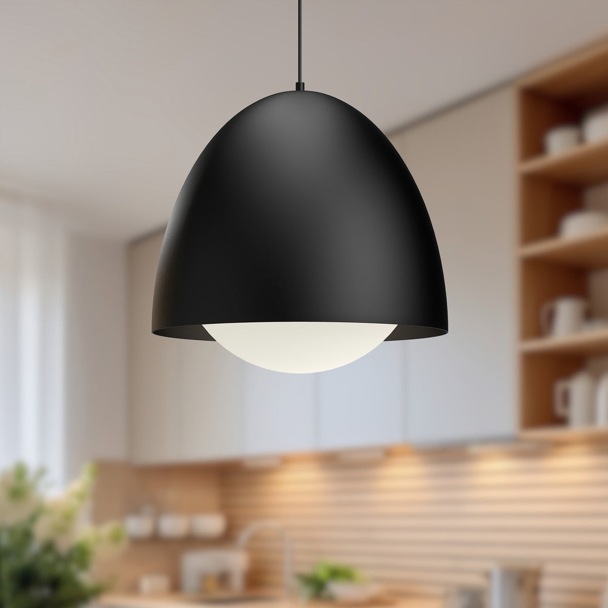 Kenji 20" Opal Glass 1-Light Pendant