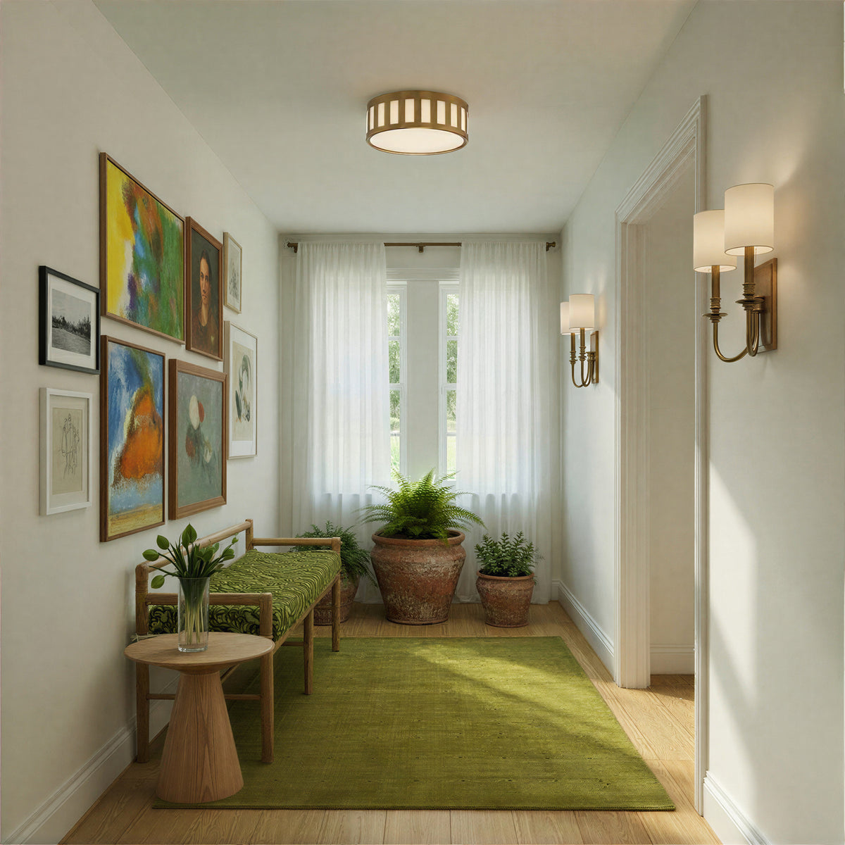 Lloyd 2-Light Aged Brass Sconce