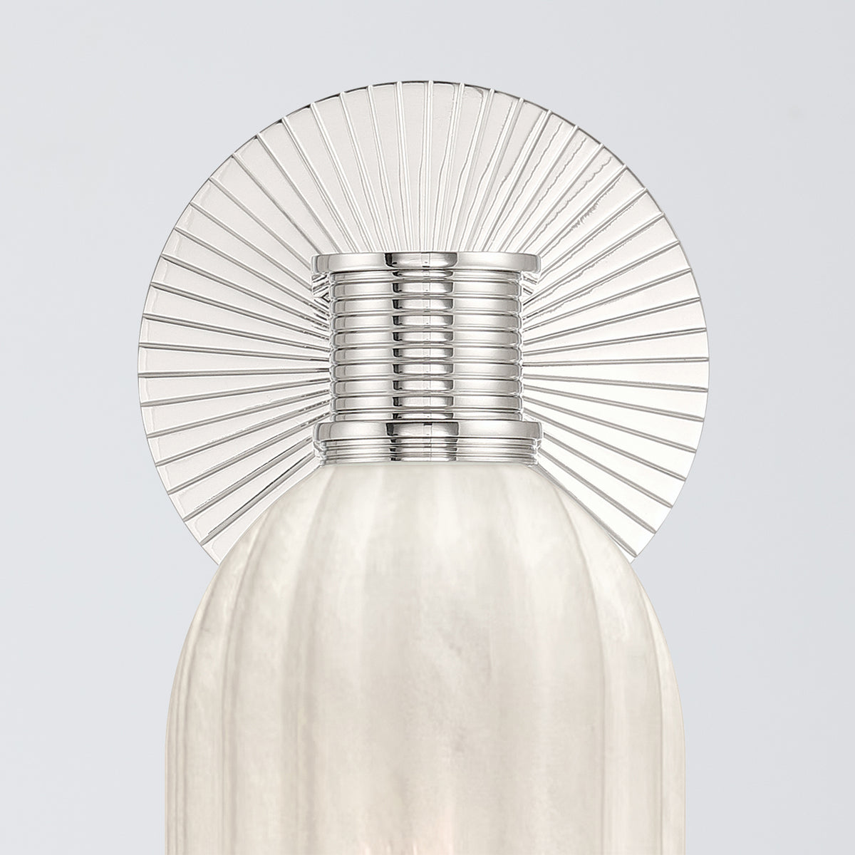 Crystorama Lotus 5" 1-Light Wall Sconce Polished Nickel - detail