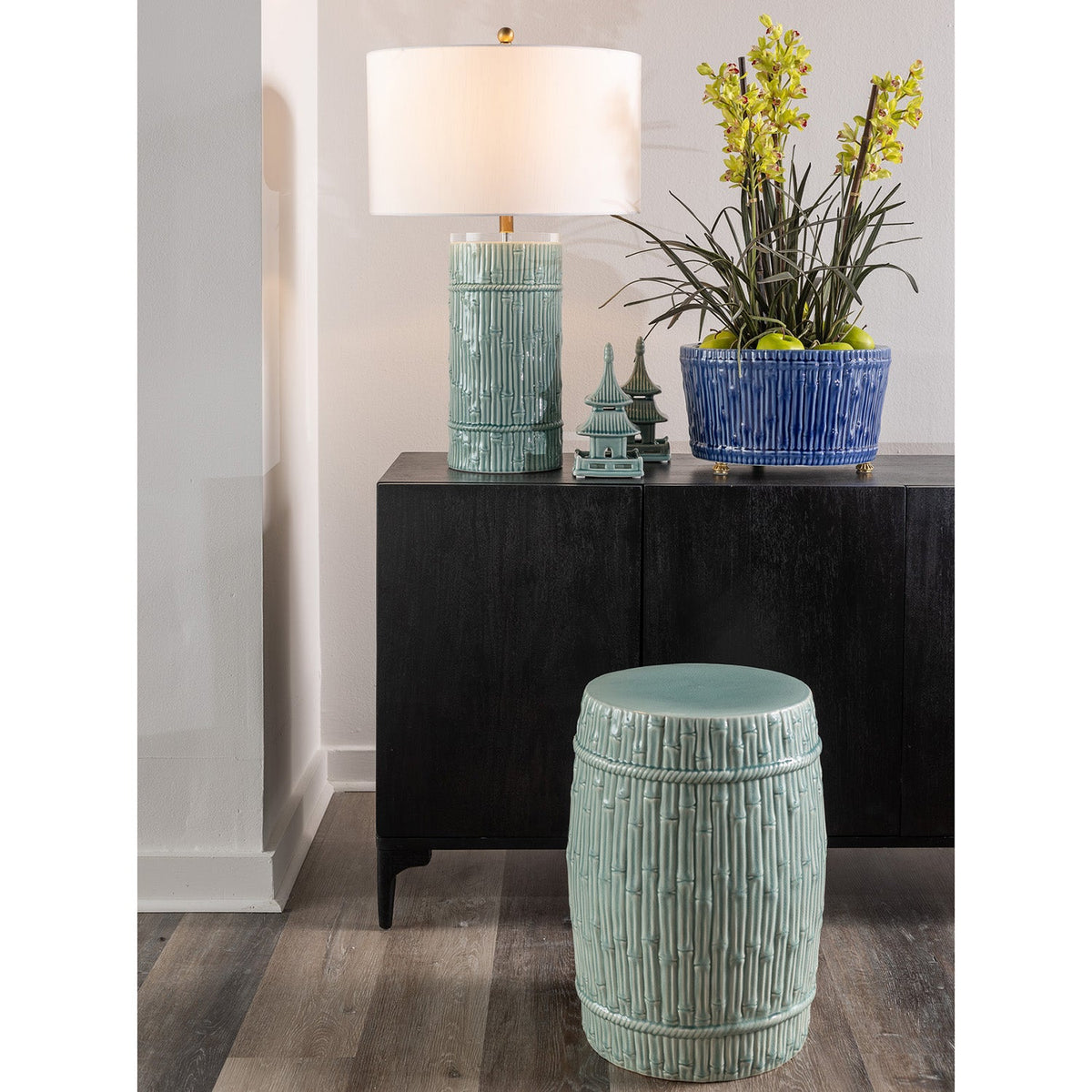 Port 68 Bamboo Cylinder Lamp view 6