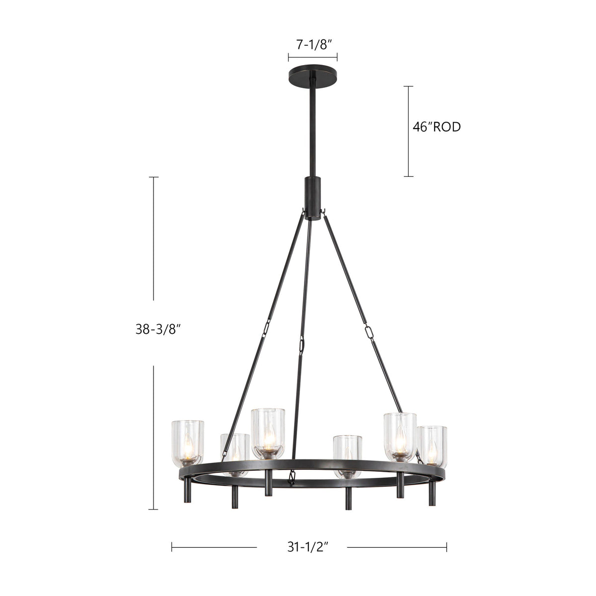 Lucian 32" 6-Light Chandelier