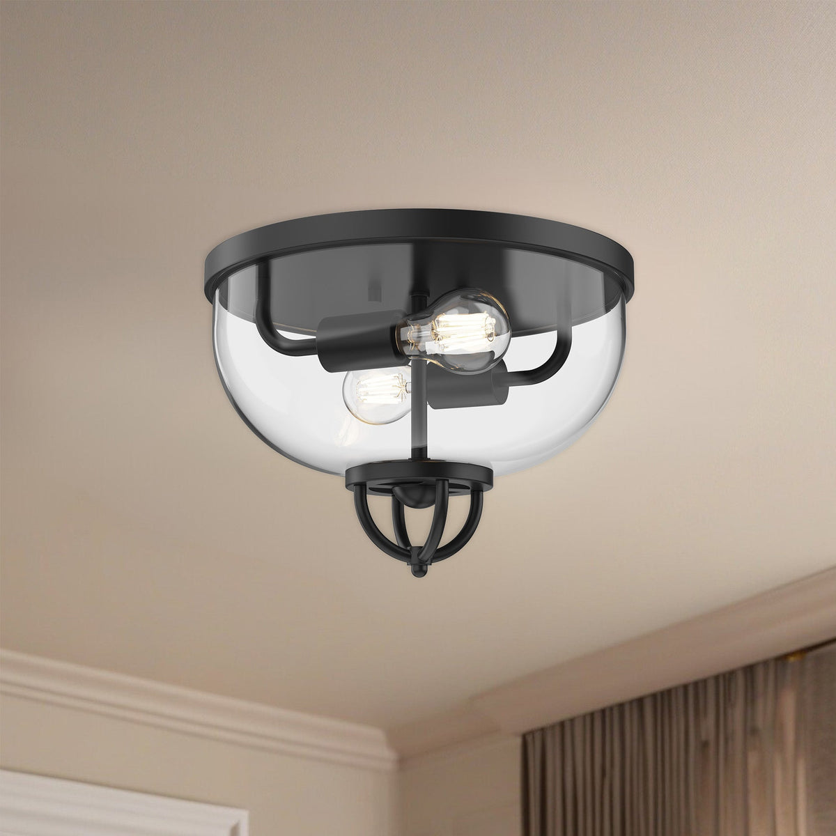Lancaster 13" 2-Light Flush Mount