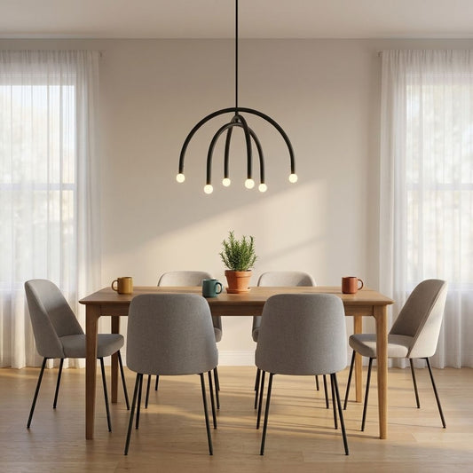Savoy House 6-Light Chandelier - Matte Black, view 2