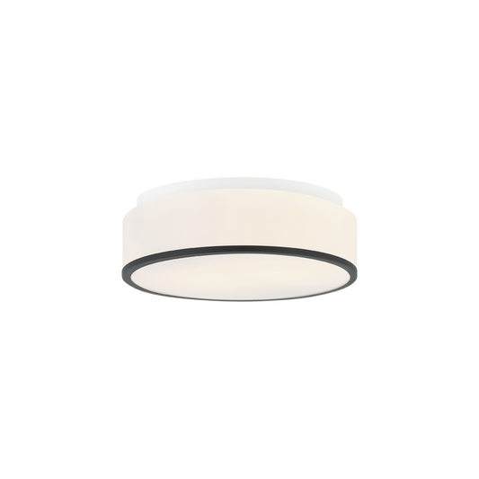 Matteo Lighting Echo 11-in LED Flush Mount Black, Matte Black