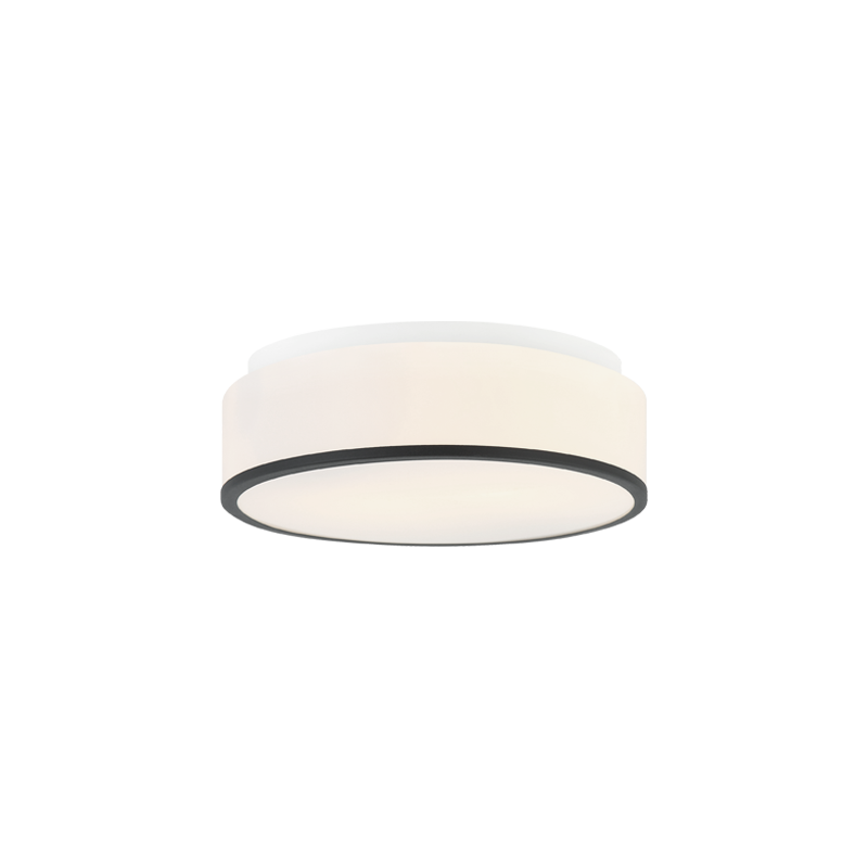 Matteo Lighting Echo 11-in LED Flush Mount Black, Matte Black
