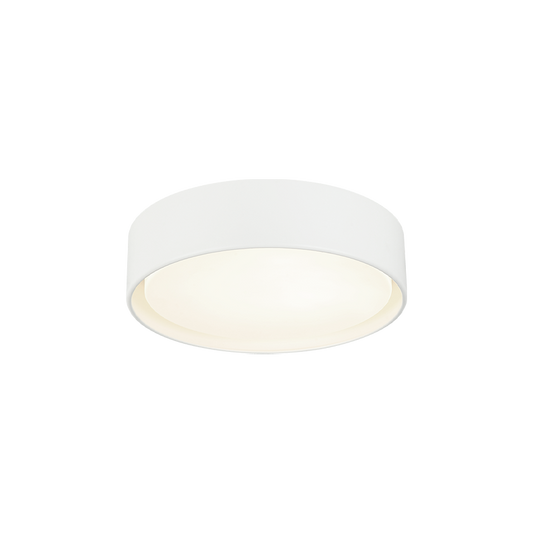 Matteo Lighting Ezra 1-Light Flush Mount in White, 12.63"W (M16613WH)