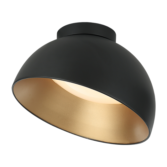 Matteo Lighting Zenith 16" LED Flush Mount in Matte Black (M17416MB) – alternate view