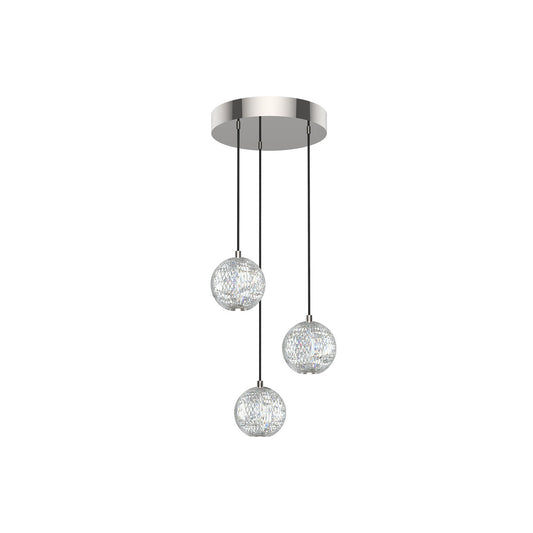 Alora Lighting Marni Pendant, 1-Light, LED, Polished Nickel, 11.13"D MP321203PN