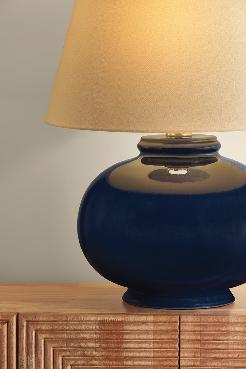 Hudson Valley Moodus Table Lamp Aged Brass detail view 5