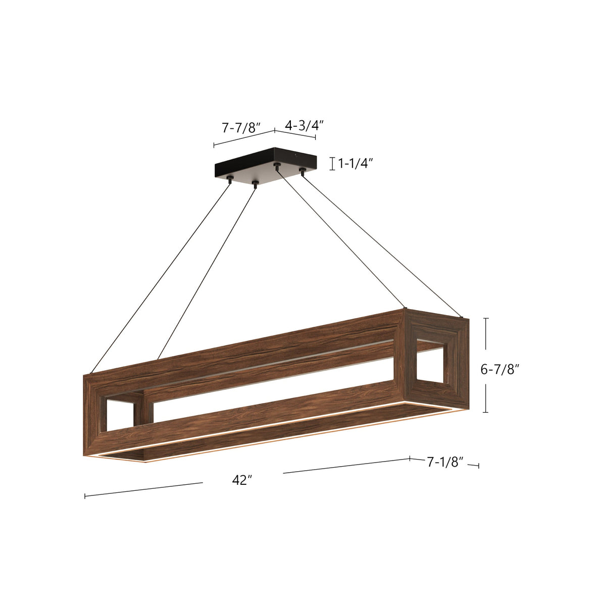 Morina 42" LED Linear Pendant