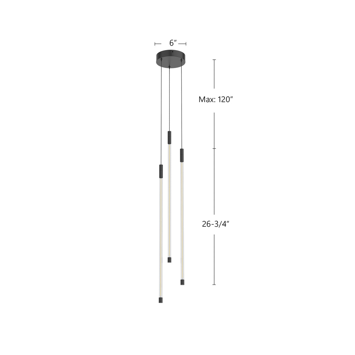 Motif 27" 3-Head LED Multi Pendant