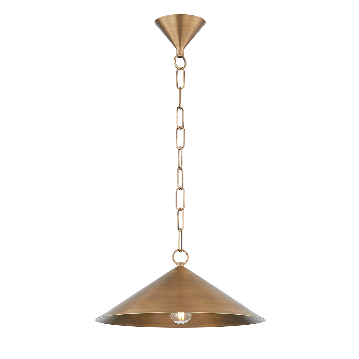 Troy Midvale Mini Pendant Patina Brass