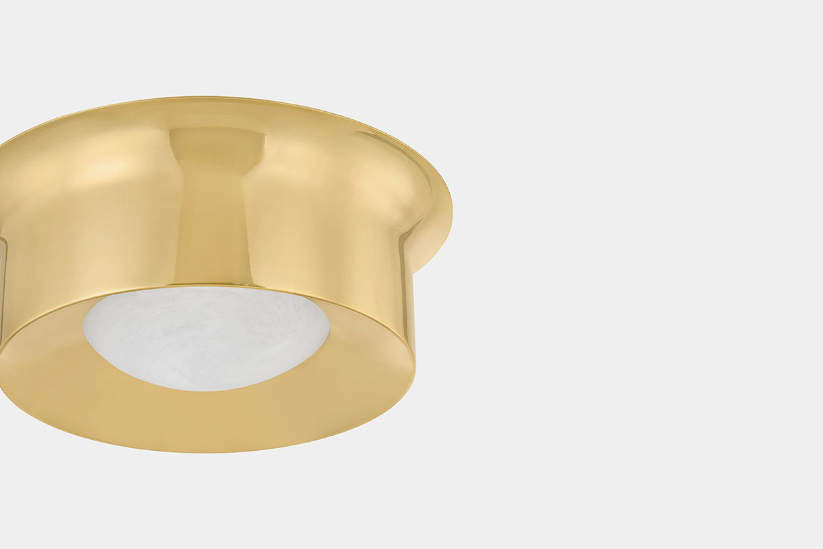 Hudson Valley Noxon 13.75" Flush Mount Aged Brass detail view 4