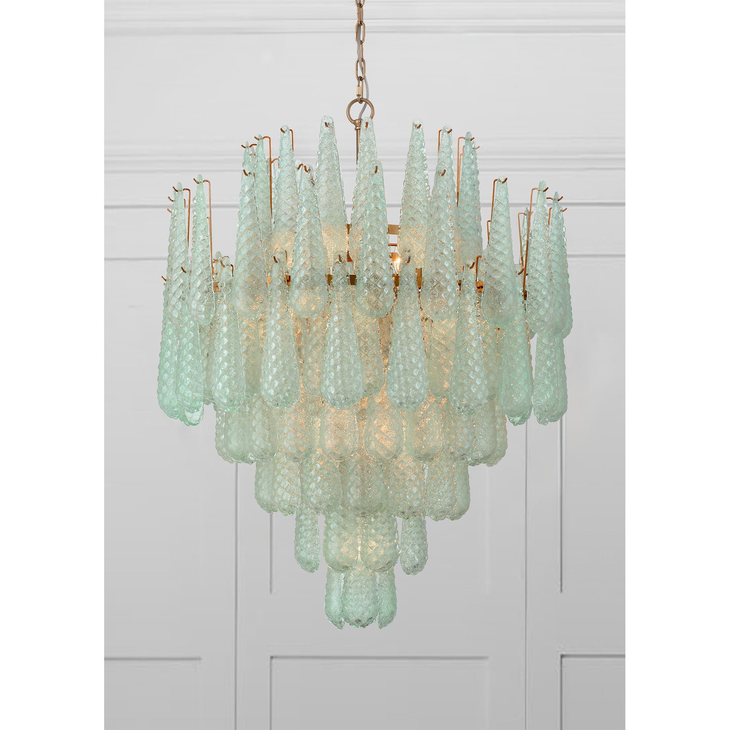 Ollie 21 Light Aged Brass Chandelier