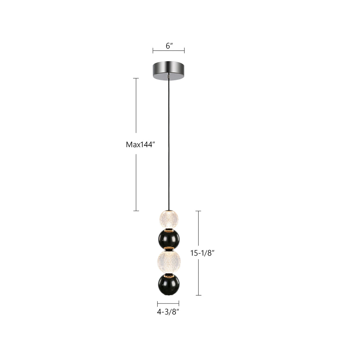 Onyx 5" LED Pendant
