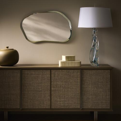 Ocean Twist Lamp with Silk Shade