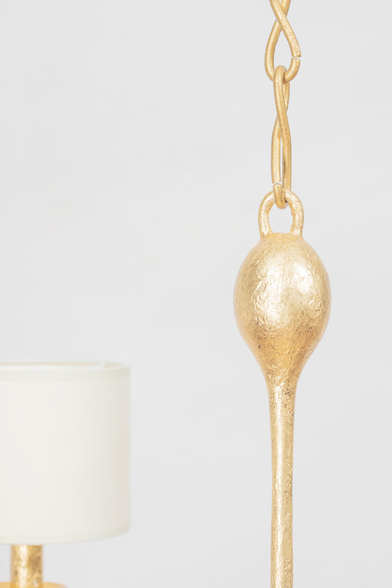 Troy Osmond Chandelier Vintage Gold Leaf Detail 5