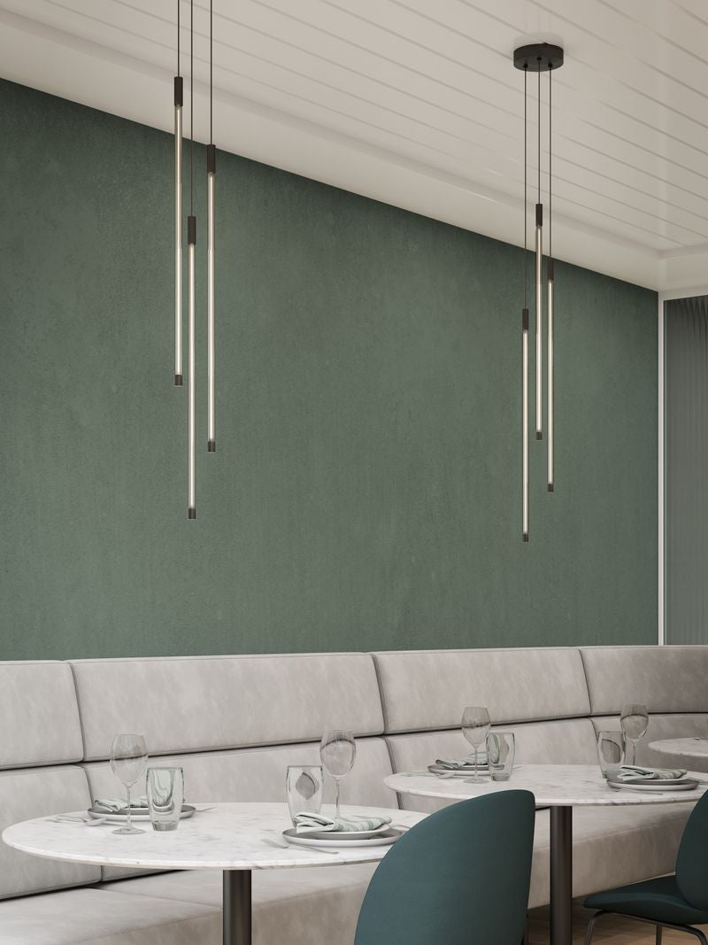 Kuzco Lighting Inc Motif 27-in 3 Head LED Multi Pendant Chrome