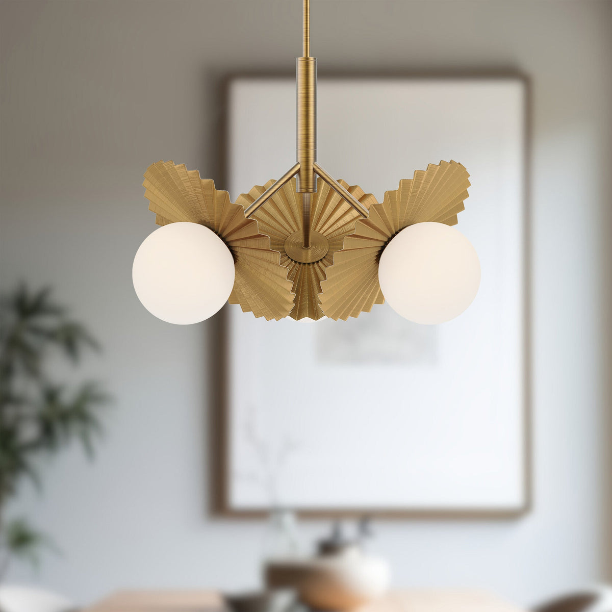 Plume 21" 3-Light Chandelier