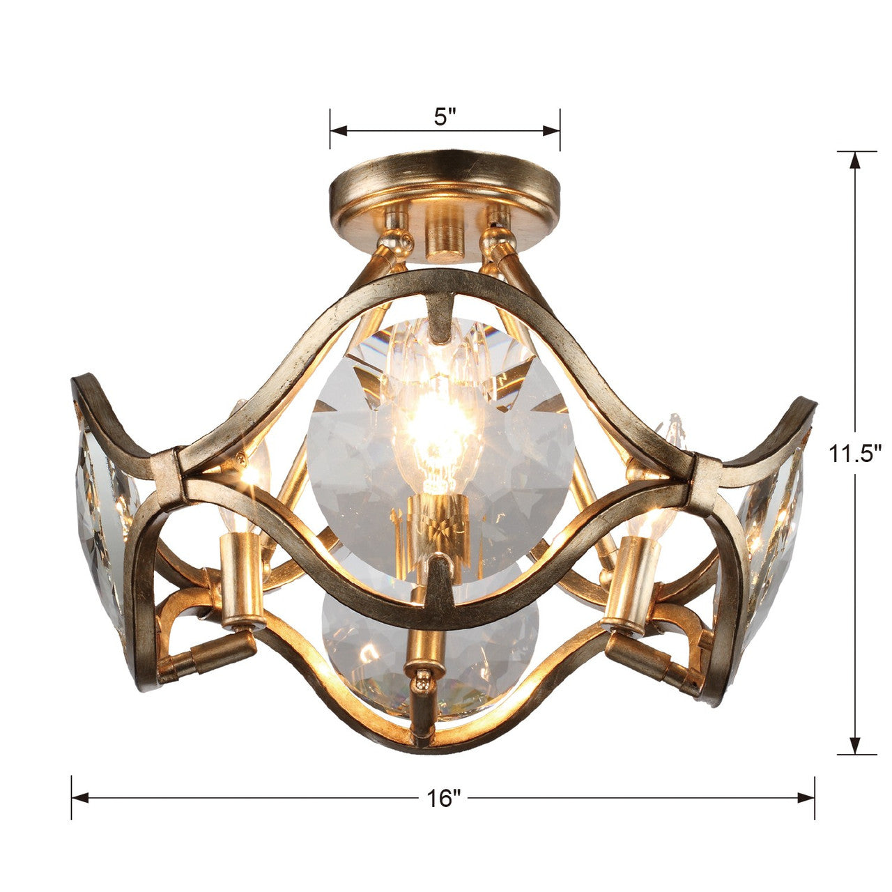 Semi-Flush Mts.-Crystorama-QUI-7624