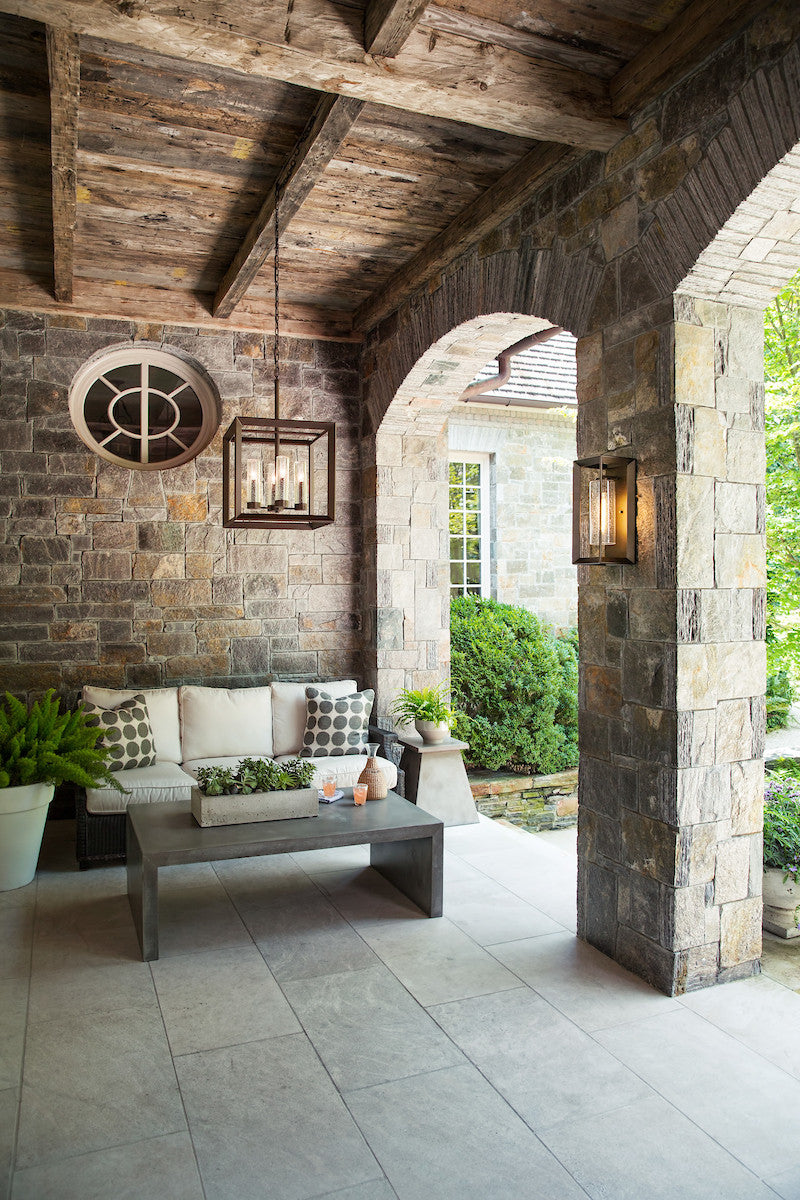 Hinkley Rhodes Outdoor Wall Mount Lantern Brushed Graphite