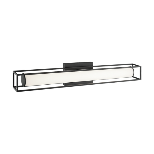 Matteo Lighting Flannigan 1-Light Bath & Vanity Light in Matte Black, 26"W (S02326MB)