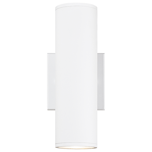 Matteo Lighting Tubular 10" 2-Light LED Outdoor Wall Sconce in Matte White (S10222MW) – alternate view