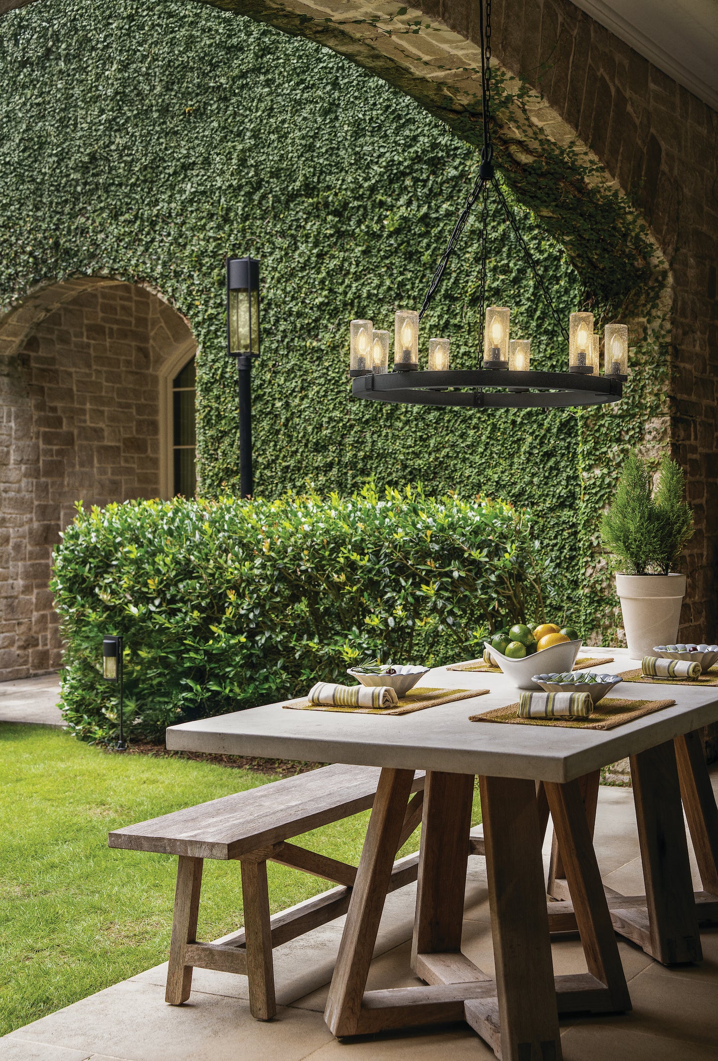 Sawyer Large Single Tier Outdoor Chandelier