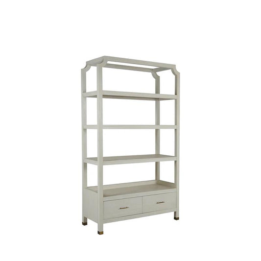 Crest Transitional White Bookcase