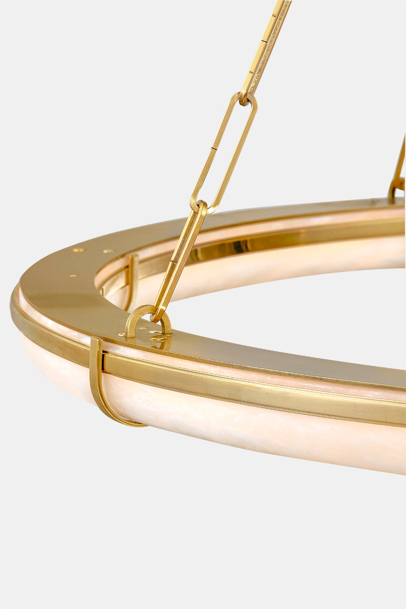 Hudson Valley Sennett 42" Chandelier Aged Brass detail view 4