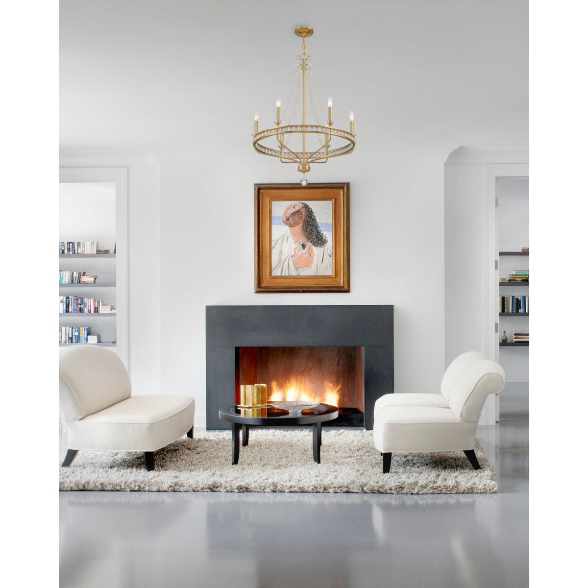 Seville 6-Light Aged Brass Chandelier
