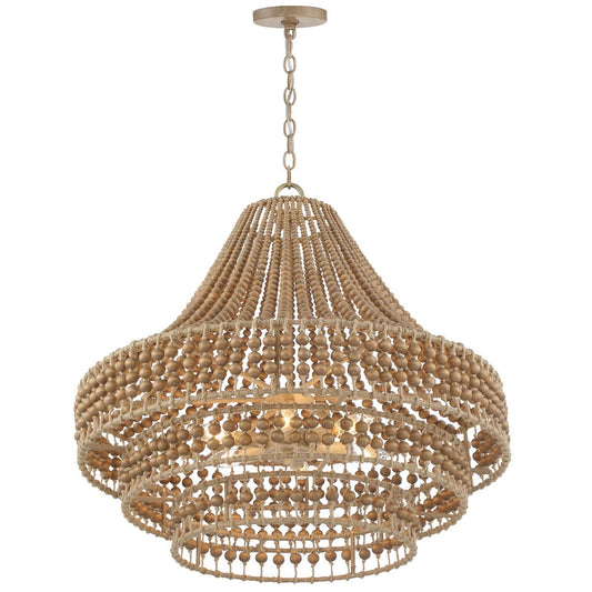 Silas Chandelier - Burnished Silver 26.75"H, Cyrstorama Lighting (SIL-B6006-BS 2KZMX)