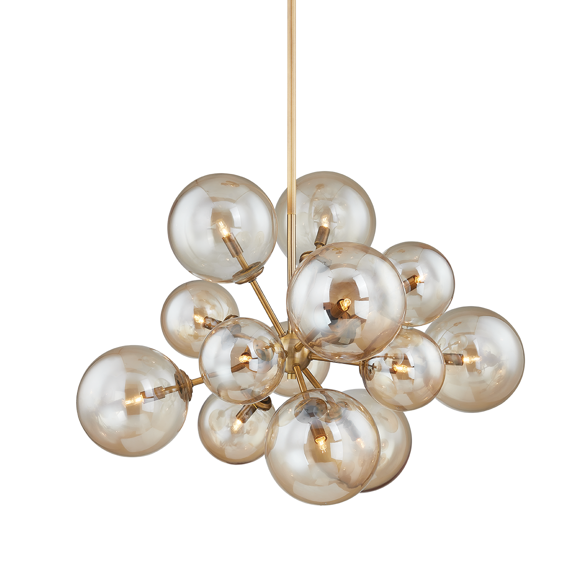Troy Santee Chandelier Patina Brass