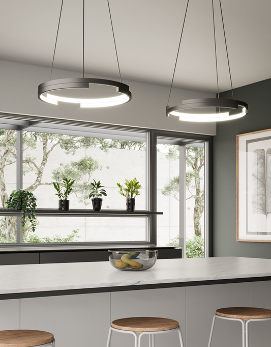Kuzco Lighting Inc Anello Minor 19-in LED Pendant Walnut