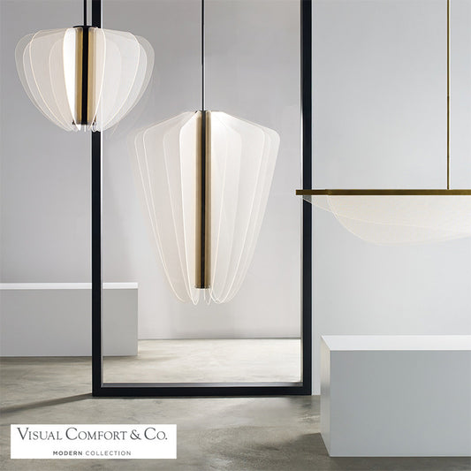 Visual Comfort Modern Nyra Chandelier Brass