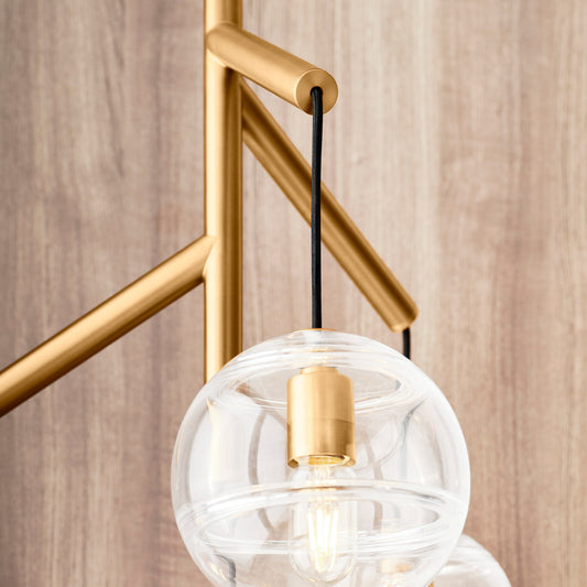 Visual Comfort Modern Sedona Single Chandelier Brass, Aged Brass