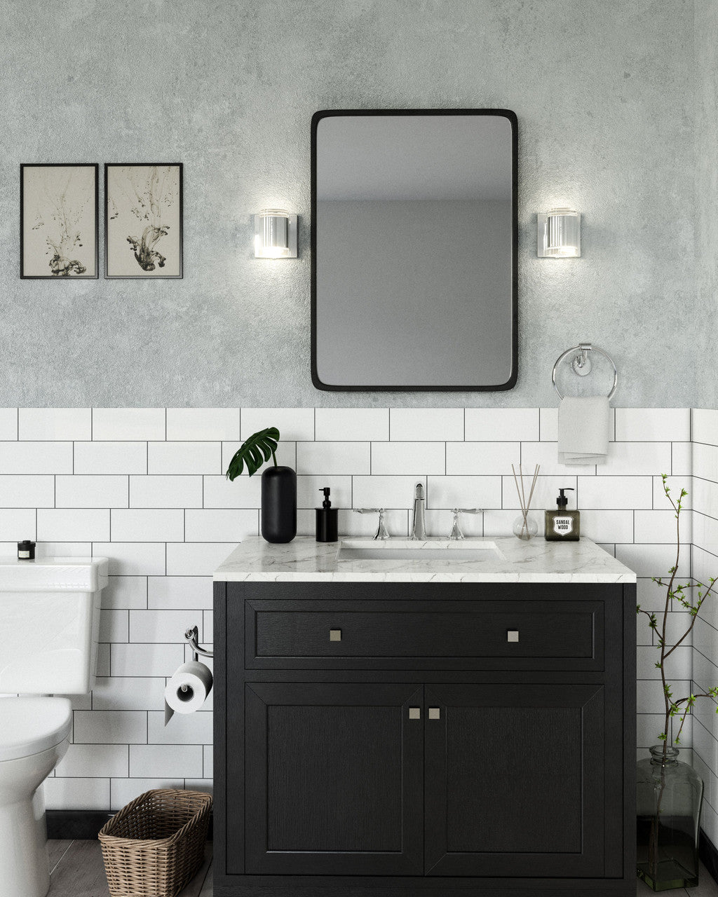 Kuzco Lighting Inc Norfolk 5-in LED Wall Sconce Black