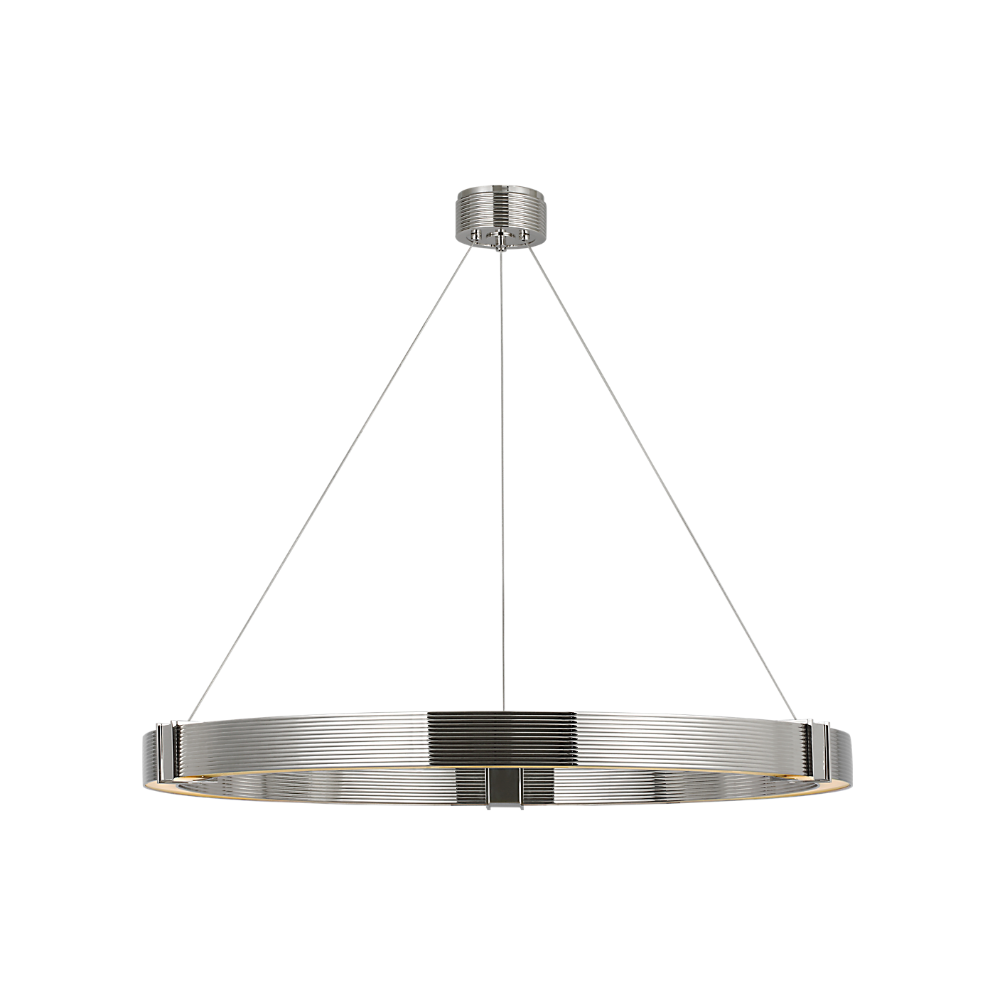 Ralph Lauren Hughes 40" Ring Chandelier Polished Nickel