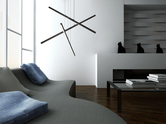 Kuzco Lighting Inc Vega 3 Head LED Multi Pendant Brushed Nickel
