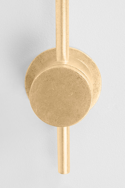 Troy Valier Plug-In Wall Sconce Vintage Gold Leaf Detail 1