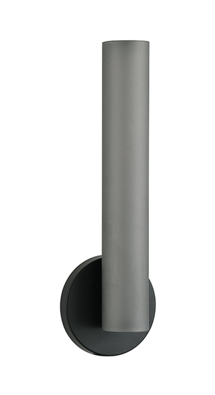 Matteo Lighting Axis 16" LED Bath Vanity Light in Matte Black + Smoke Frosted Glass (W32216MBSM) – alternate view