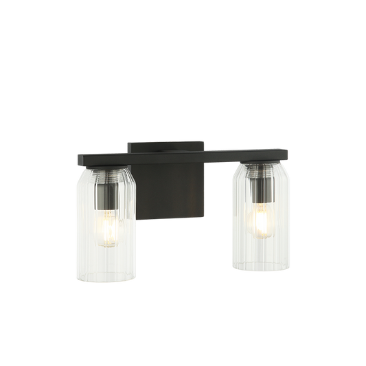 Matteo Lighting Westlock 12" 2-Light Bath Vanity Light in Matte Black (W34002MB) – alternate view