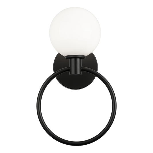 Matteo Lighting Averley 14" Wall Sconce in Black (W71301BKOP) – alternate view