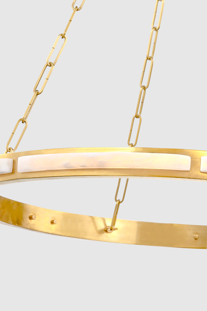 Hudson Valley Wingate 36" Chandelier Aged Brass detail view 4