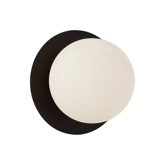 Matteo Lighting Nikini 7" Alabaster Wall Sconce in Matte Black (WX41711MB) – alternate view