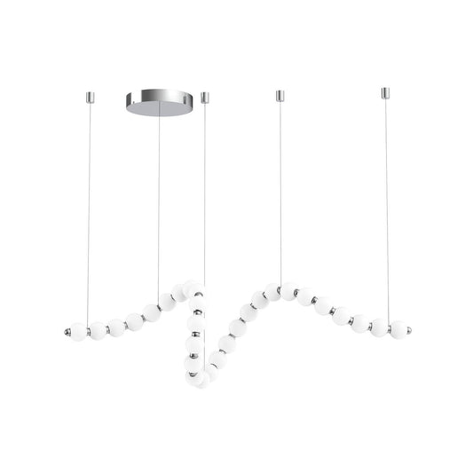 Alora Lighting Akoya Chandelier, 1-Light, LED, Chrome, 100.25"L