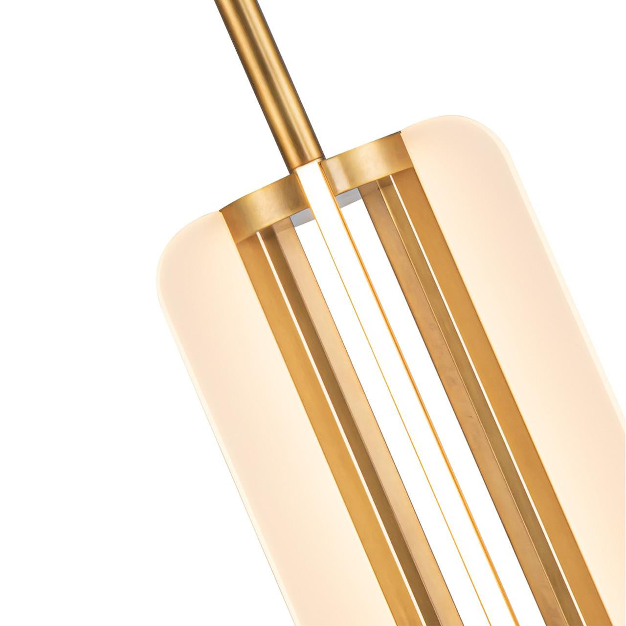 Alora Lighting Anders Pendant, 4-Light, LED, Vintage Brass, 18.88"H
